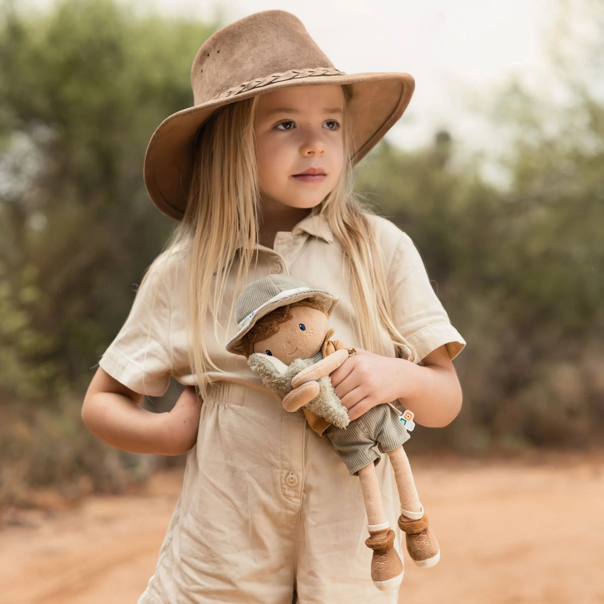 LITTLE DUTCH SAFARI FRIENDS RANGER JIM WITH CROCODILE CUDDLE DOLL