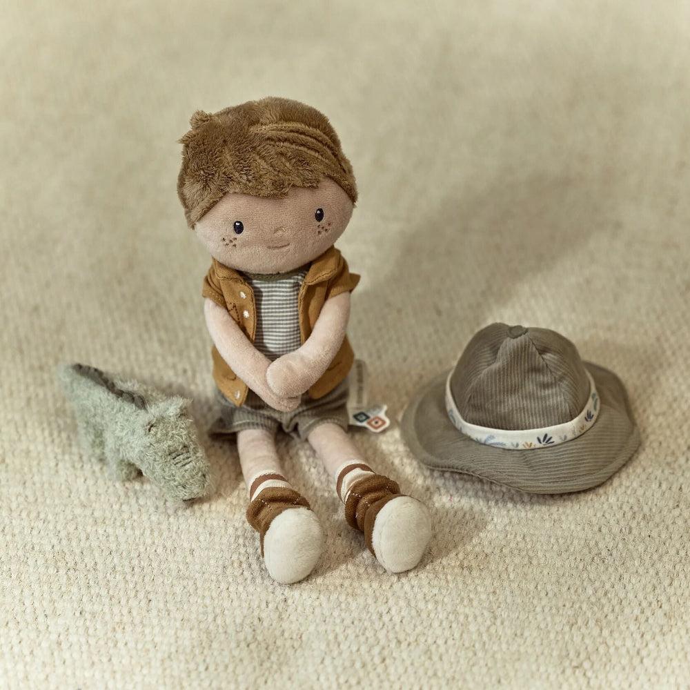 LITTLE DUTCH SAFARI FRIENDS RANGER JIM WITH CROCODILE CUDDLE DOLL