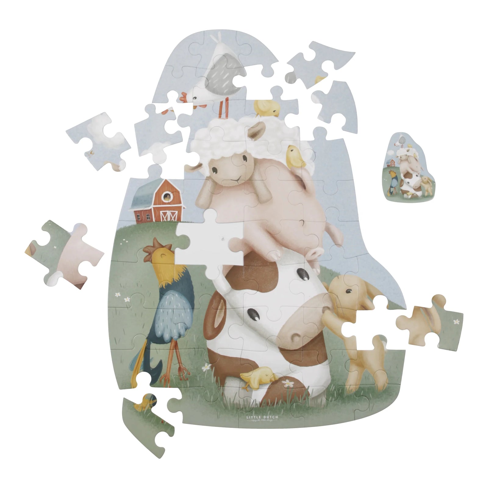 LITTLE DUTCH LITTLE FARM FLOOR PUZZLE 42 PIECES