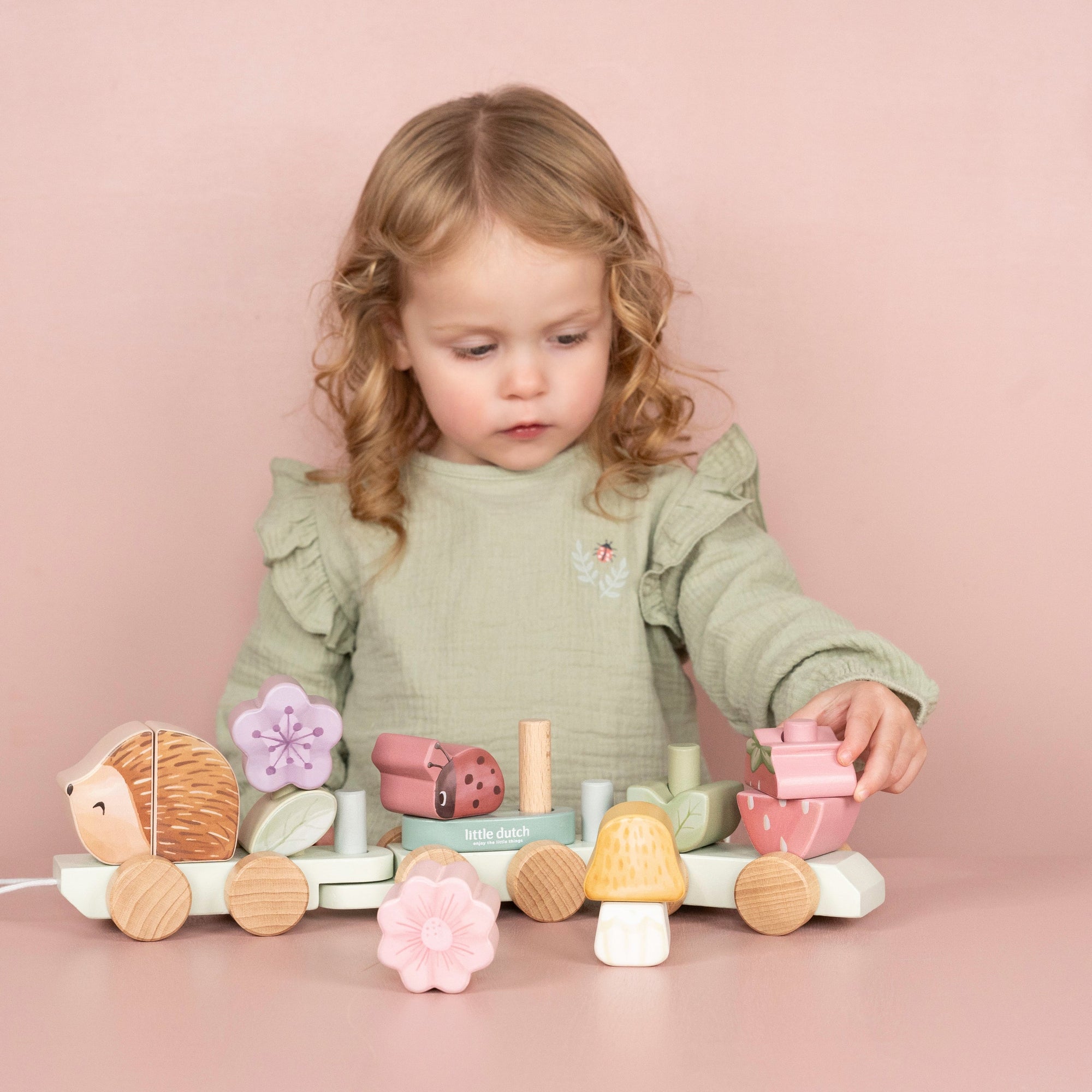 LITTLE DUTCH FAIRY GARDEN STACKING TRAIN HEDGEHOG