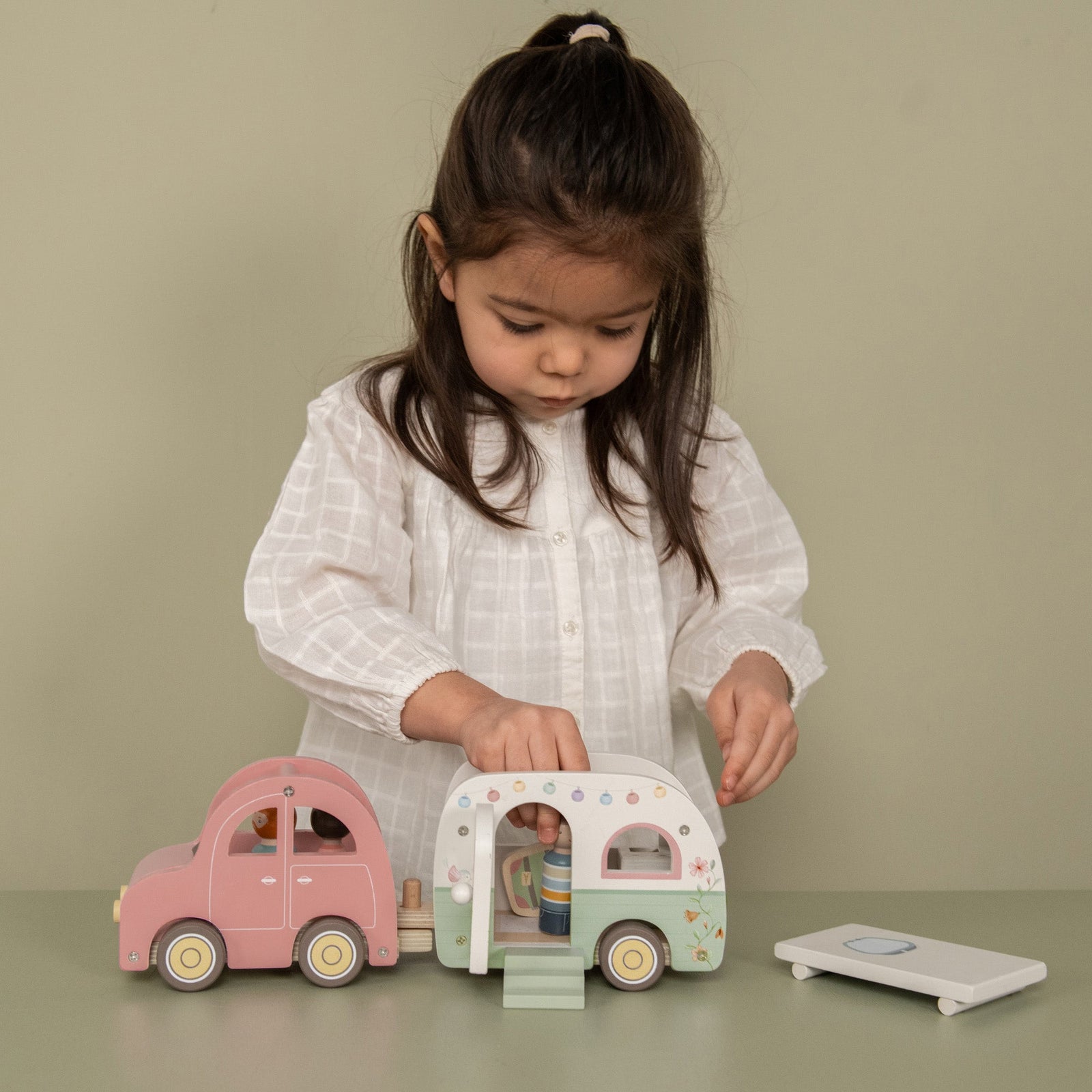 LITTLE DUTCH TOY CAR WITH CARAVAN