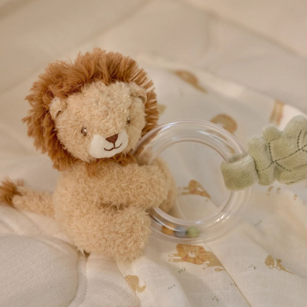 LITTLE DUTCH SAFARI FRIENDS LION RING RATTLE