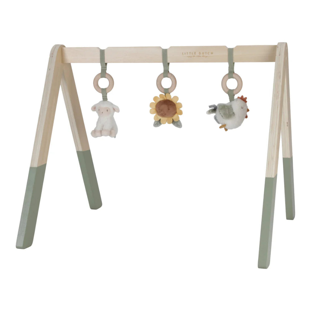 LITTLE DUTCH WOODEN LITTLE FARM BABY GYM