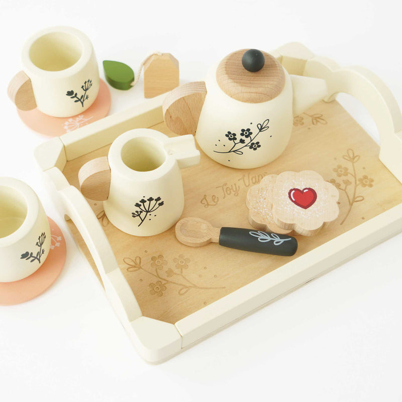 LE TOY VAN WOODEN TEA SET AND TRAY