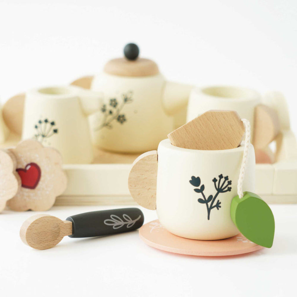 LE TOY VAN WOODEN TEA SET AND TRAY