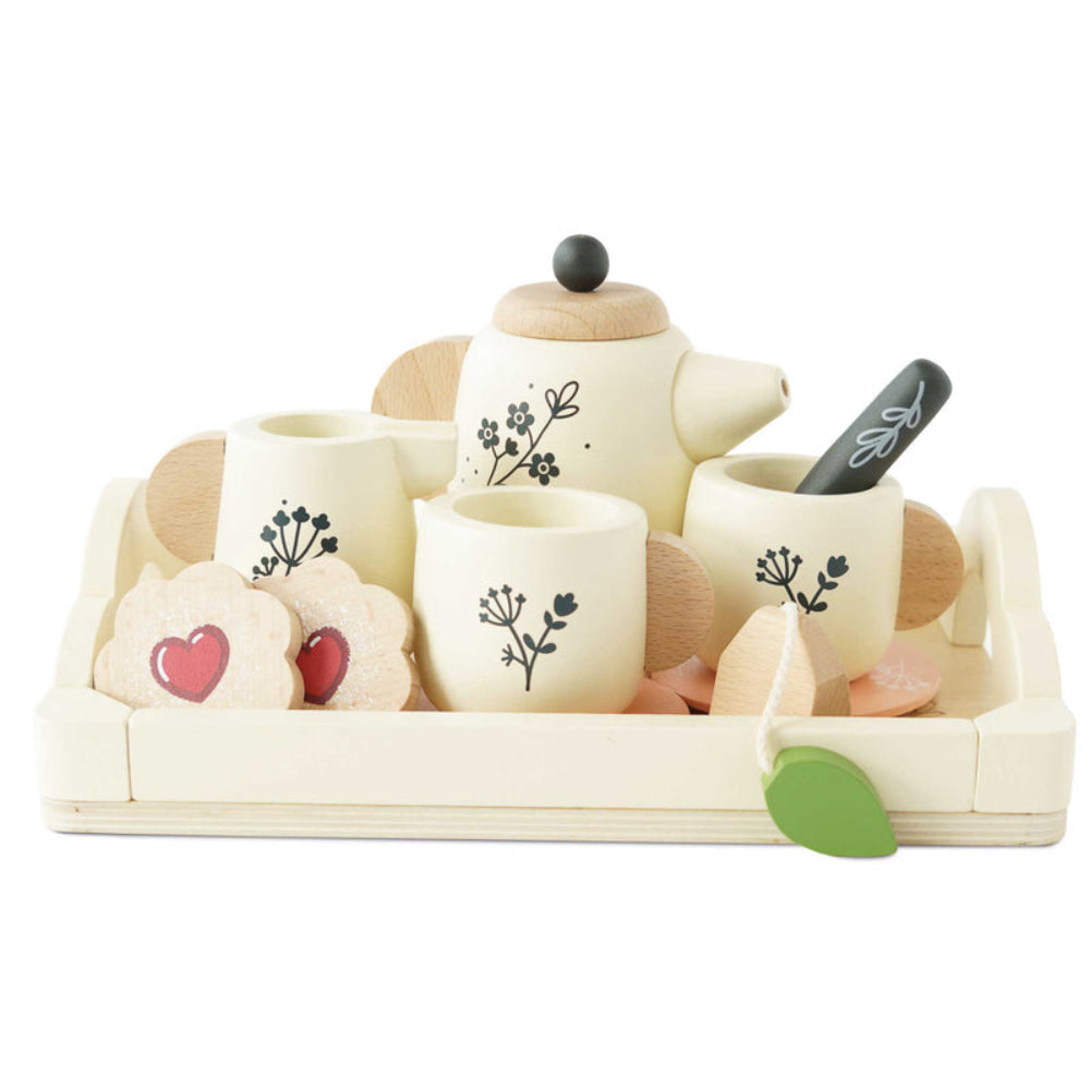 LE TOY VAN WOODEN TEA SET AND TRAY