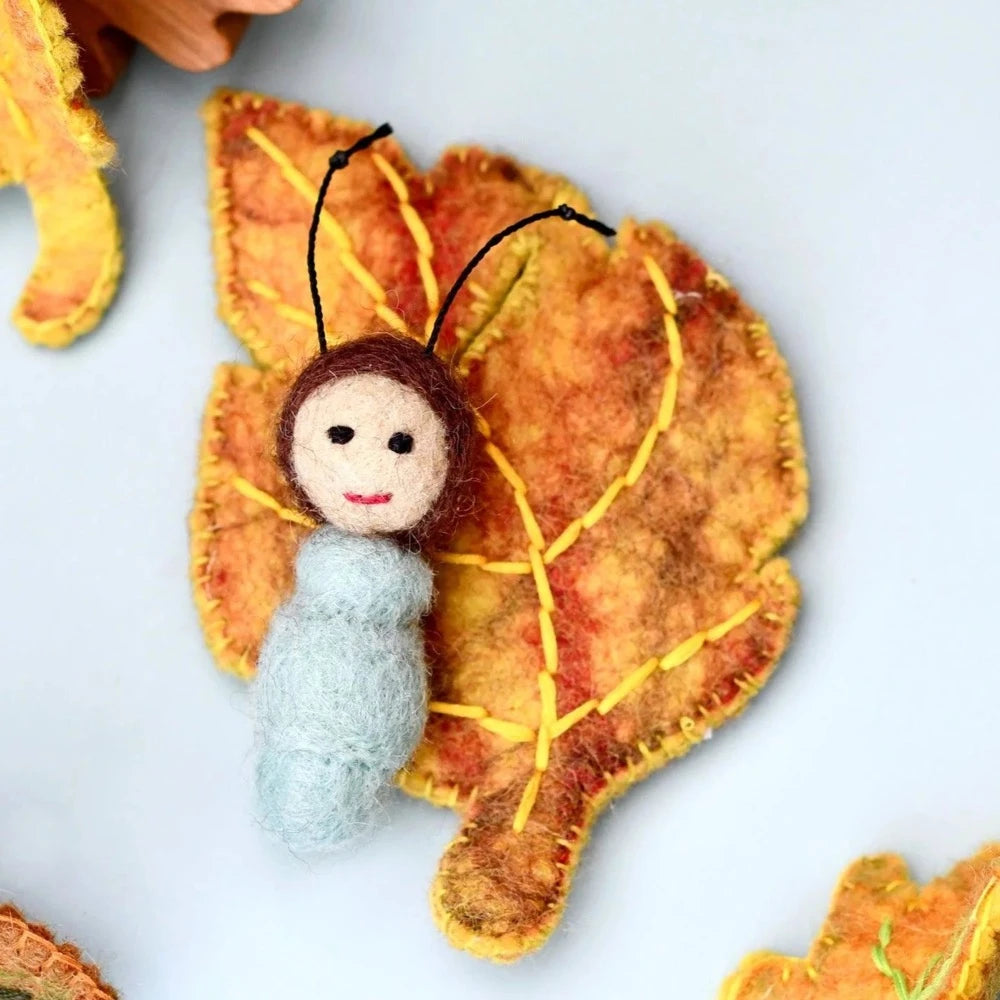 TARA TREASURES FELT BIRCH LEAF BABY