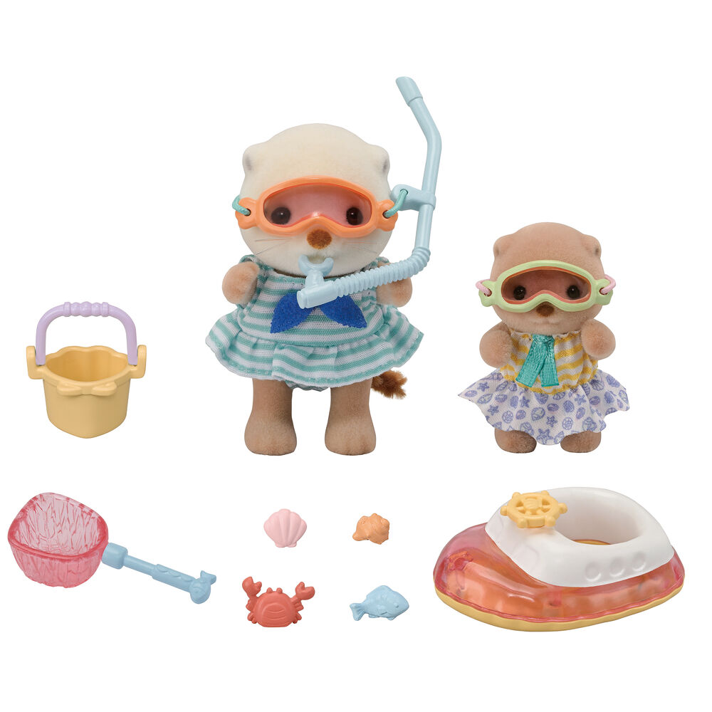 SYLVANIAN FAMILIES SEA OTTER SISTERS SPLASHY SNORKEL SET