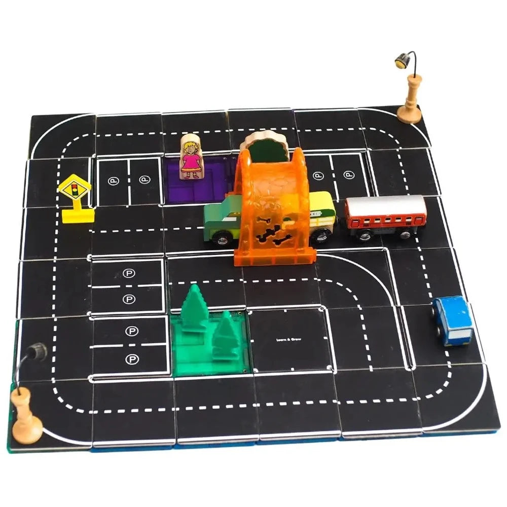 LEARN AND GROW MAGNETIC ROAD TILE TOPPERS 40 PC