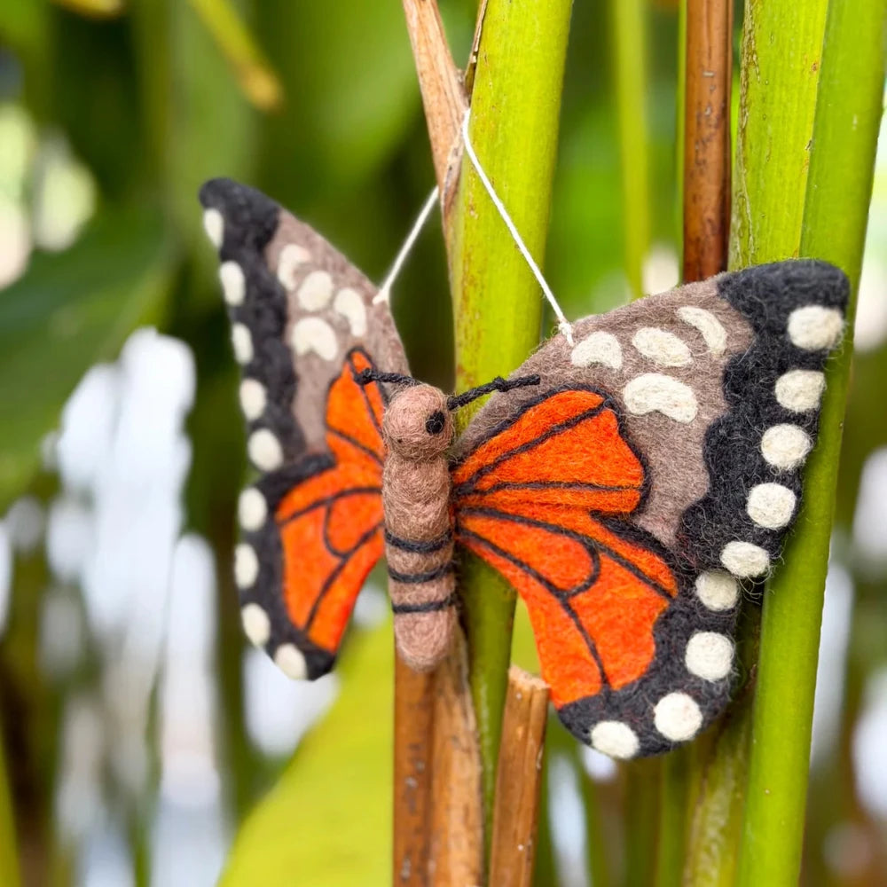 TARA TREASURES MAY GIBBS FELT BUTTERFLY ORANGE