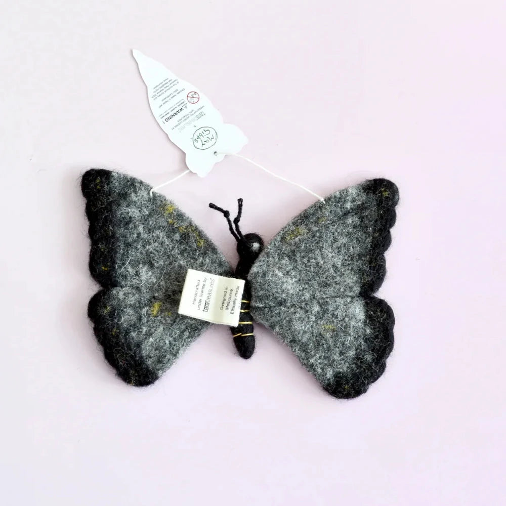 TARA TREASURES MAY GIBBS FELT BUTTERFLY BLACK