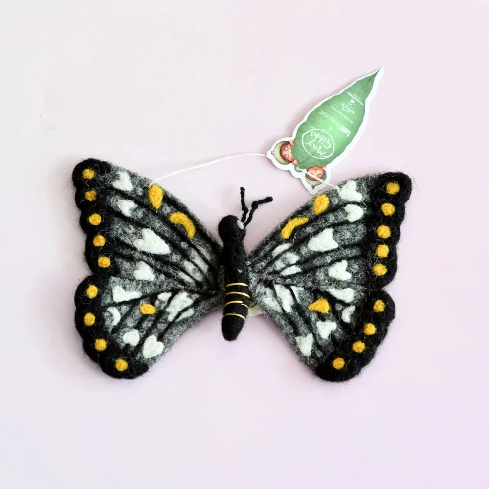 TARA TREASURES MAY GIBBS FELT BUTTERFLY BLACK