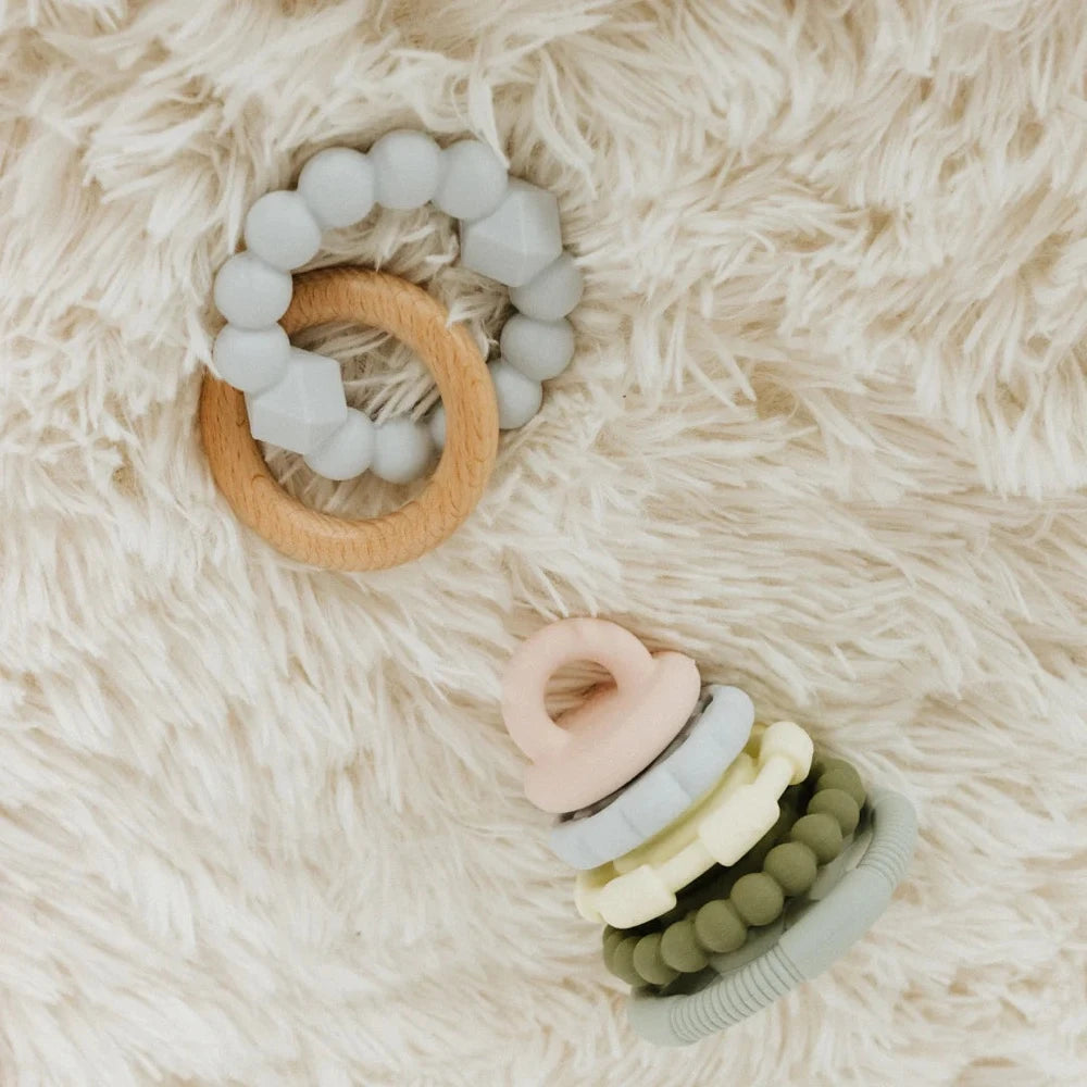 JELLYSTONE DESIGNS MAY GIBBS SILICONE MOON TEETHER SOFT BLUE