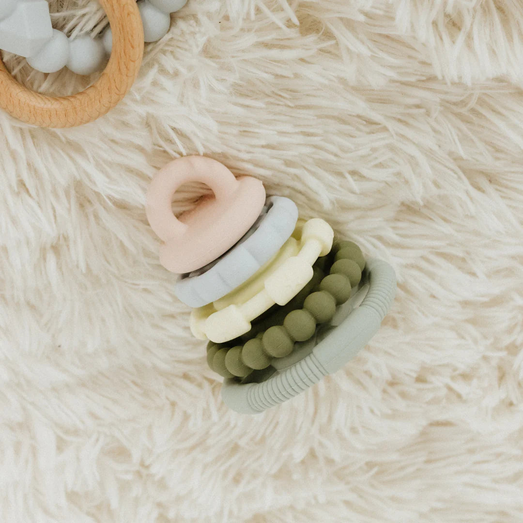 JELLYSTONE DESIGNS MAY GIBBS RAINBOW SILICONE STACKER AND TEETHING TOY