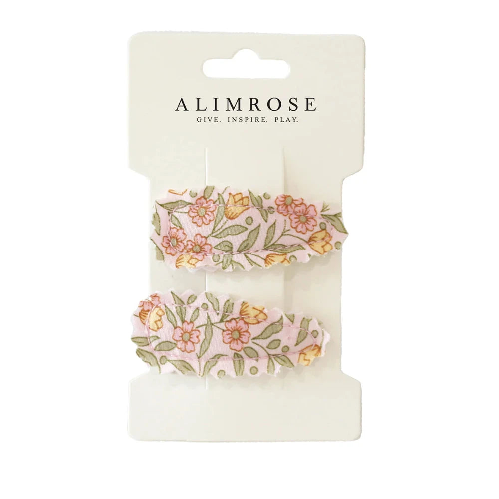 ALIMROSE HAIR CLIP SET BLOSSOM LILY PINK