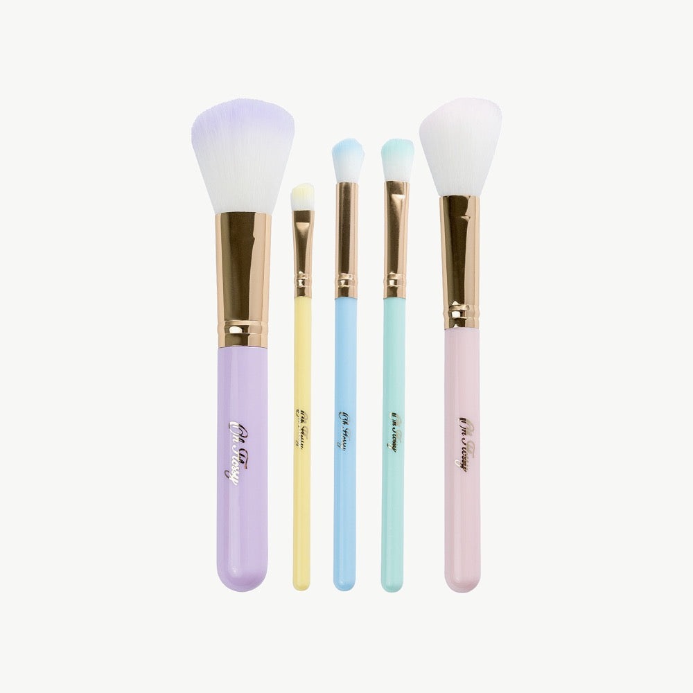 OH FLOSSY 5 PIECE RAINBOW MAKEUP BRUSH SET