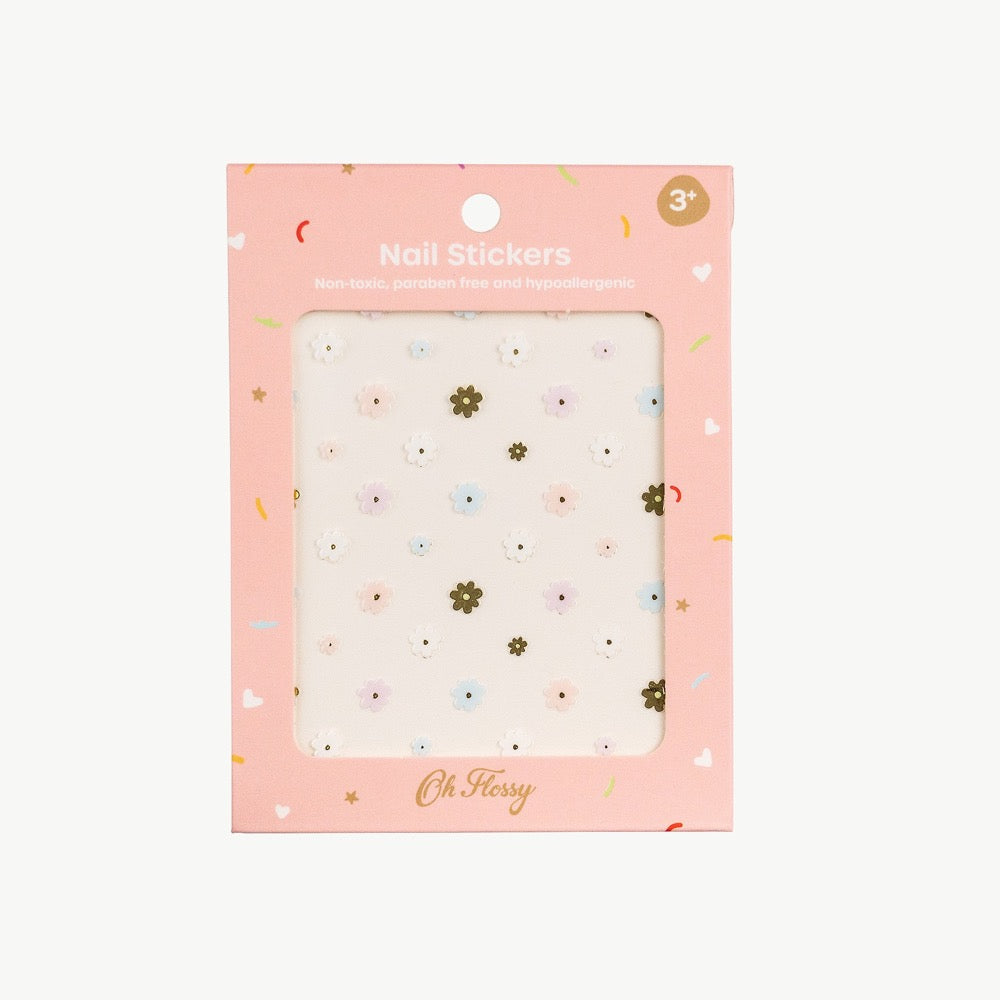 OH FLOSSY NAIL STICKERS FLOWERS