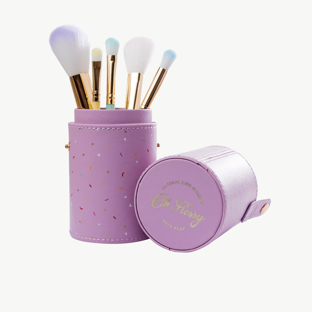OH FLOSSY 5 PIECE RAINBOW MAKEUP BRUSH SET