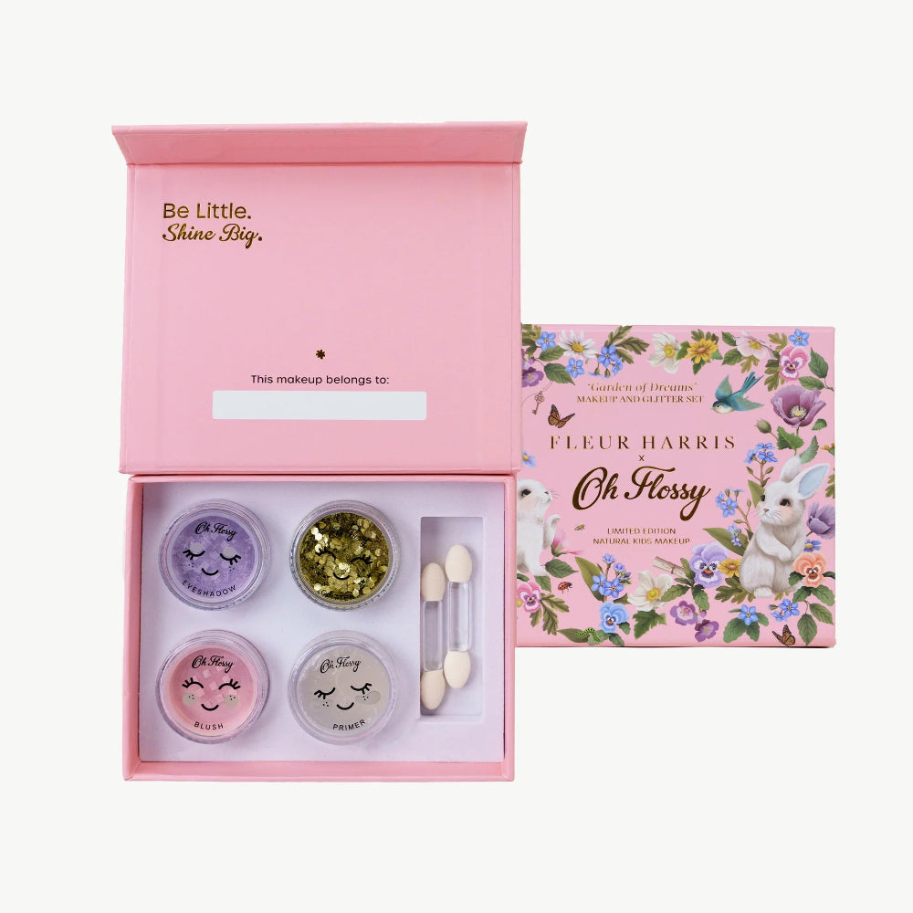 OH FLOSSY X FLEUR HARRIS GARDEN OF DREAMS COLLECTION MINI MAKE UP &amp; GLITTER SET