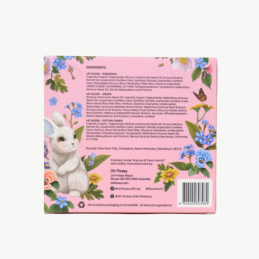 OH FLOSSY X FLEUR HARRIS GARDEN OF DREAMS COLLECTION NATURAL LIP GLOSS SET