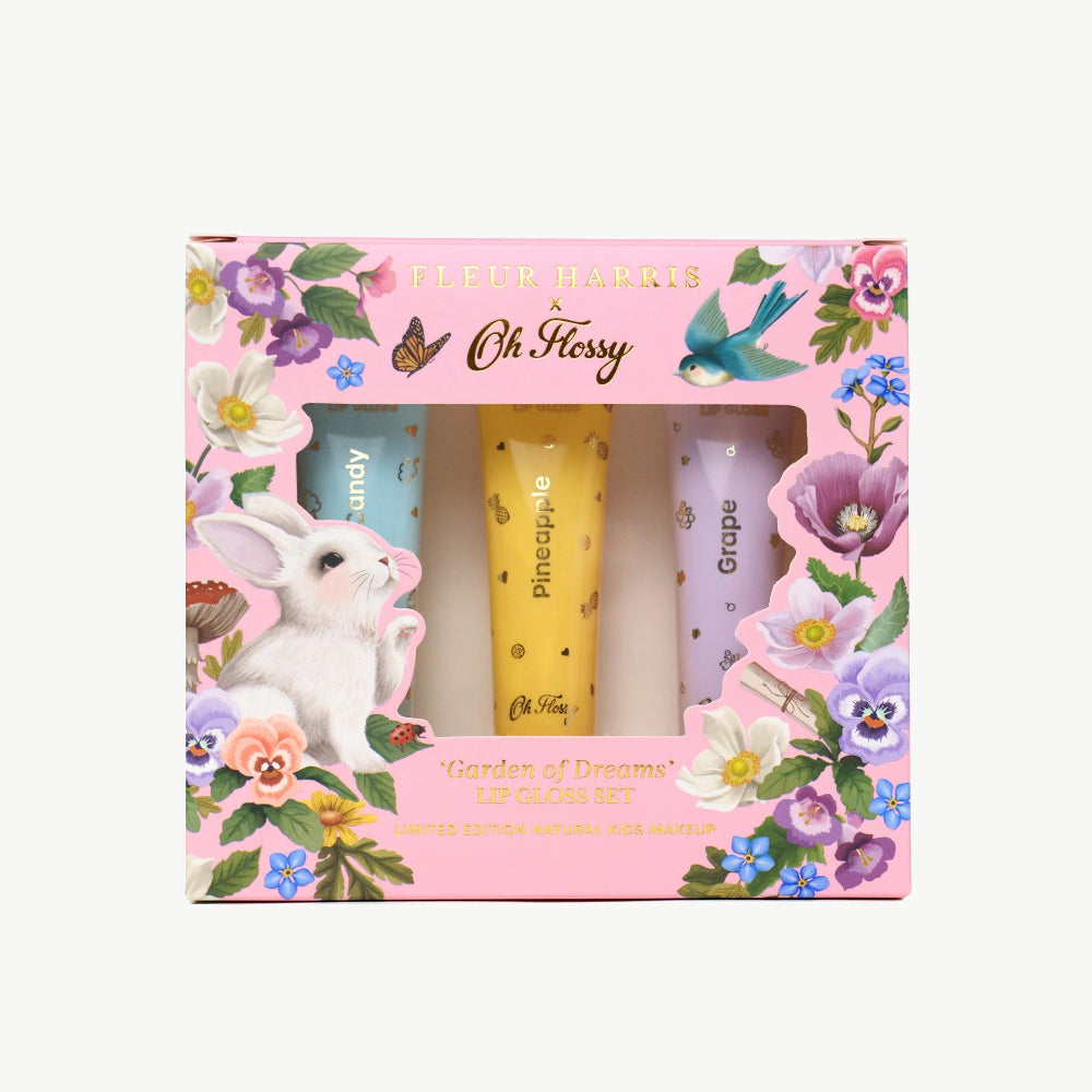 OH FLOSSY X FLEUR HARRIS GARDEN OF DREAMS COLLECTION NATURAL LIP GLOSS SET