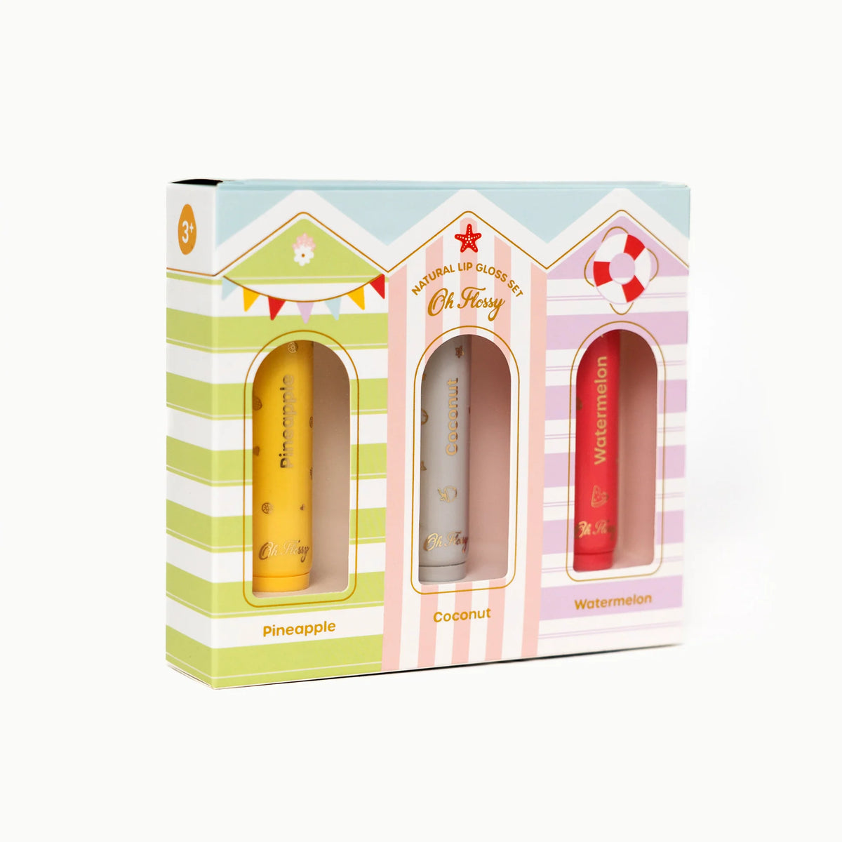 OH FLOSSY BEACH CLUB NATURAL LIP GLOSS SET