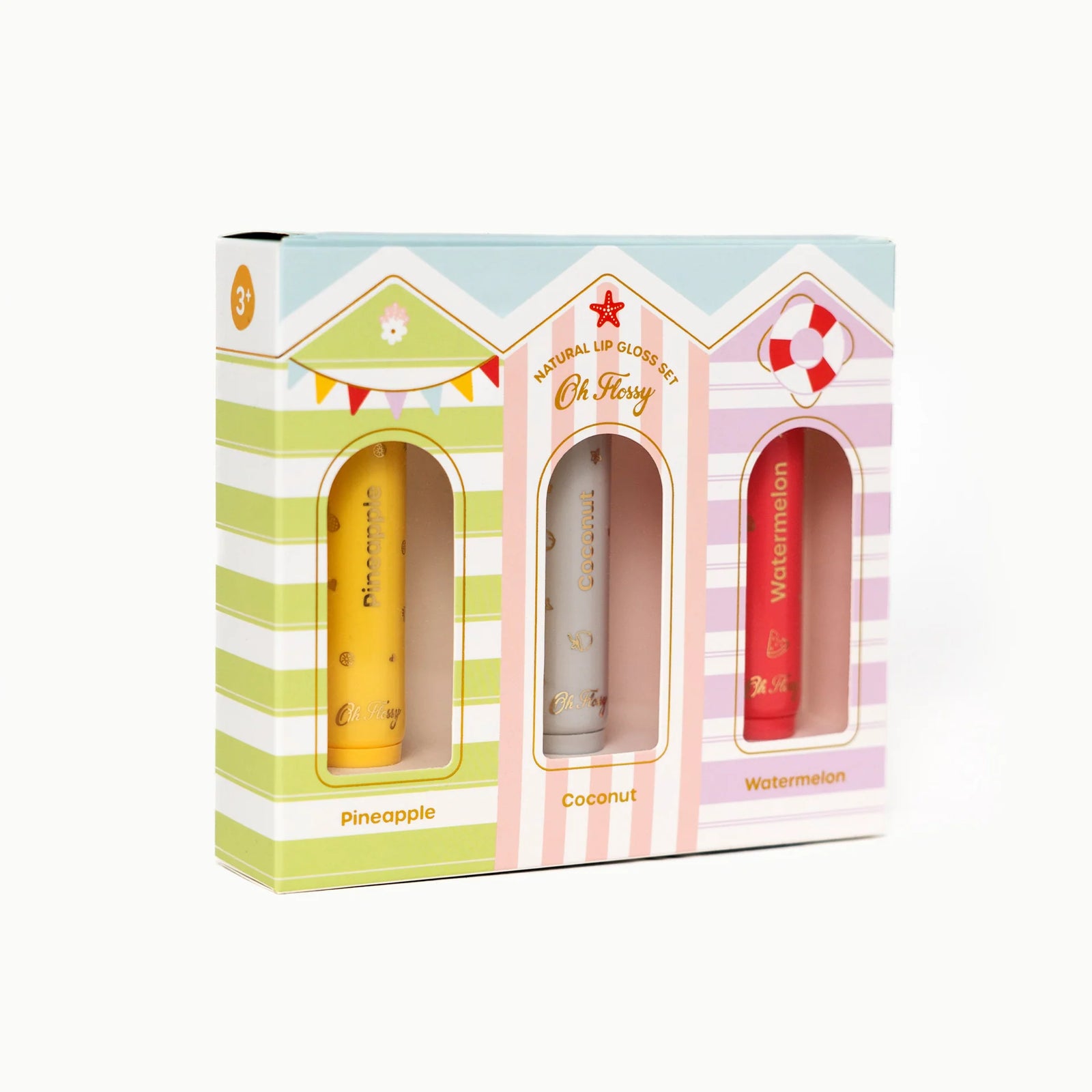 OH FLOSSY BEACH CLUB NATURAL LIP GLOSS SET