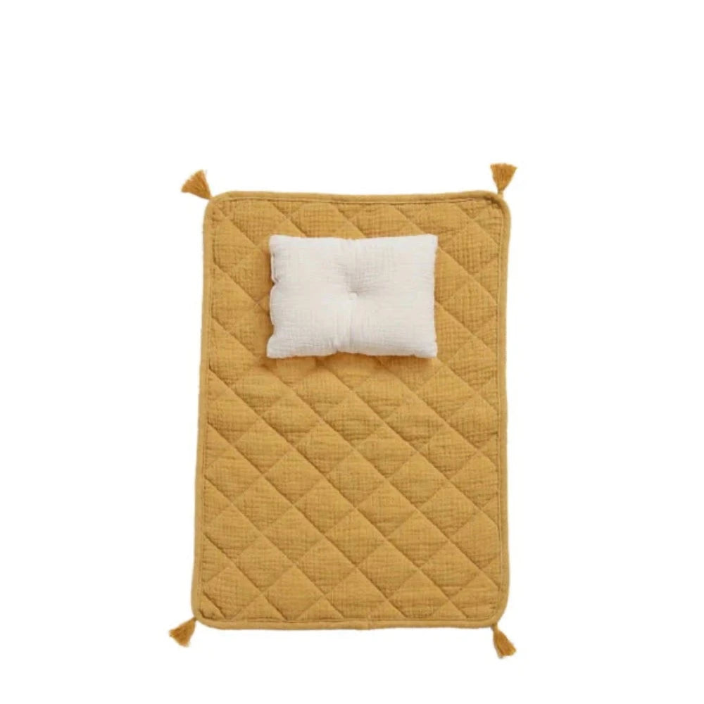 OLLIELLA STROLLEY BEDDING SET MUSTARD