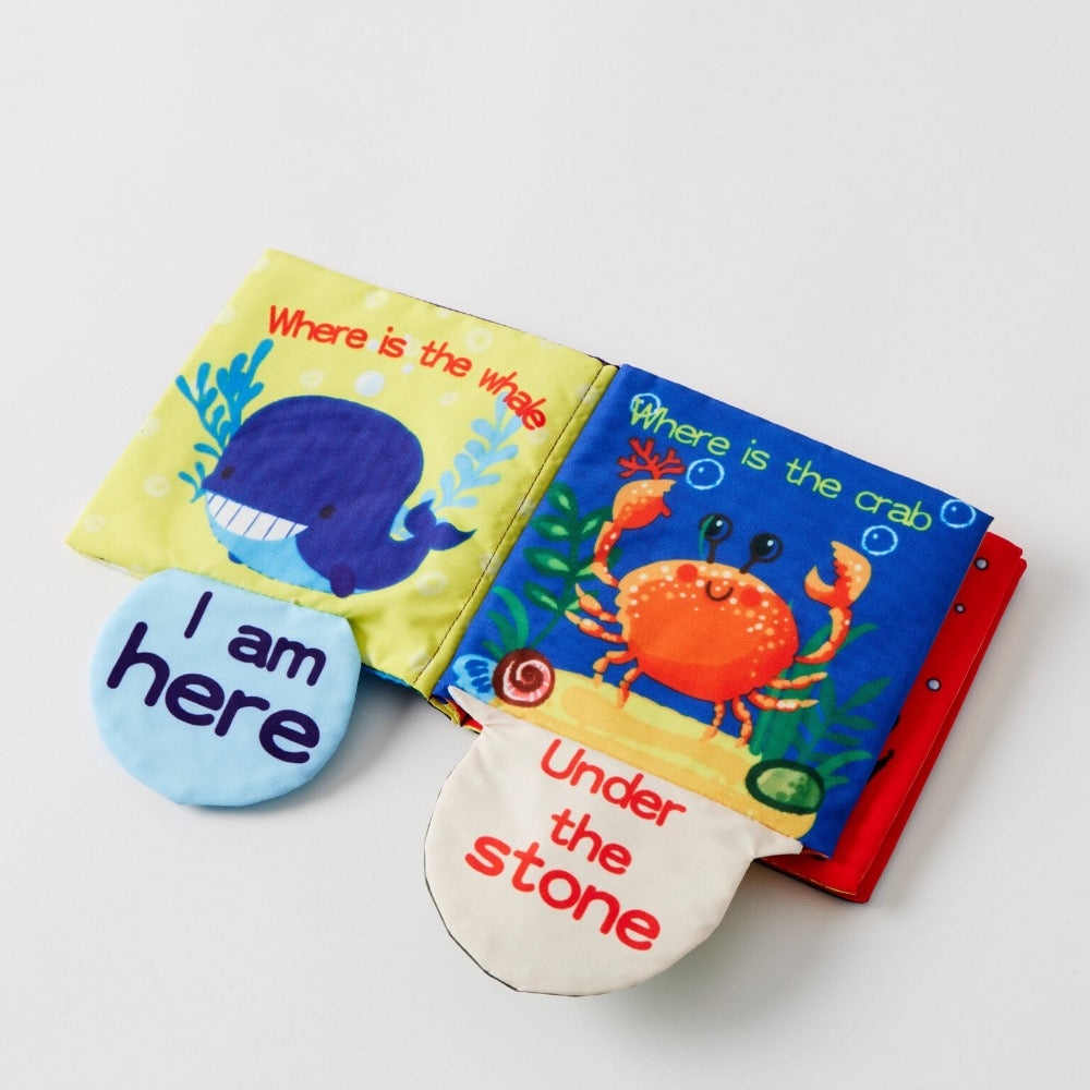 JIGGLE AND GIGGLE ACTIVITY FABRIC BOOK HIDE AND SEEK UNDER THE SEA