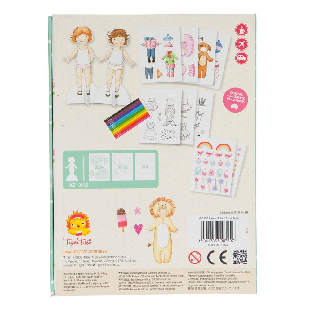 TIGER TRIBE PAPER DOLLS KIT VINTAGE