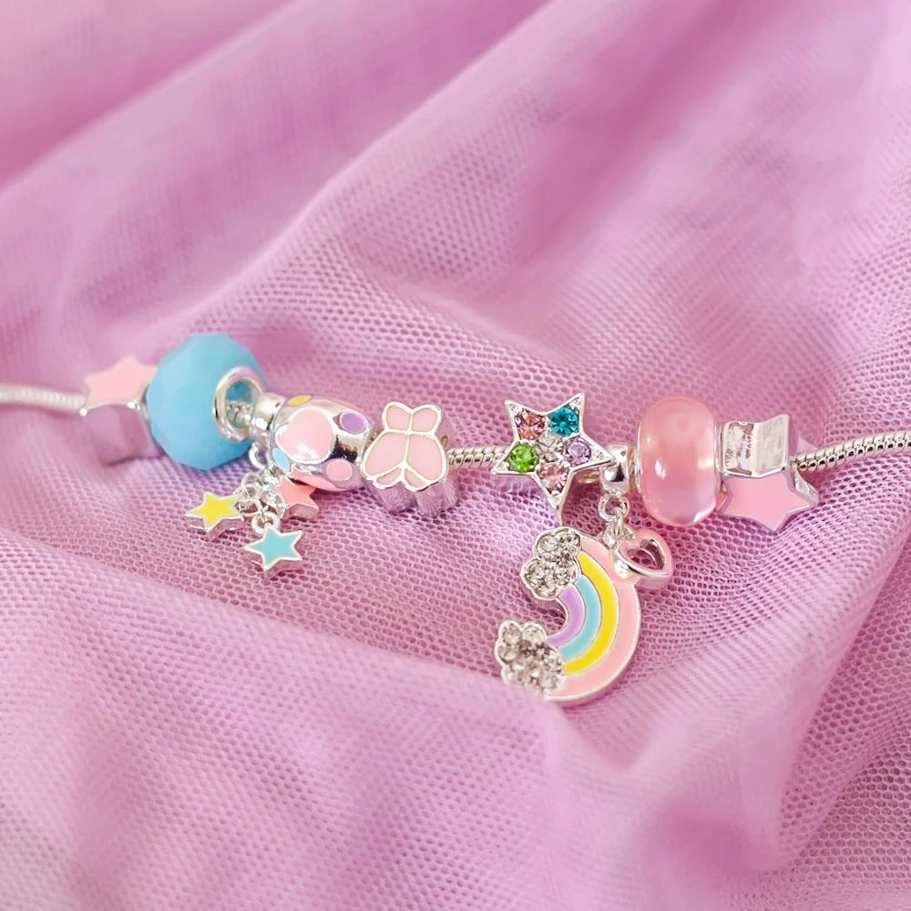 LAUREN HINKLEY SOMEWHERE OVER THE RAINBOW CHARM BRACELET