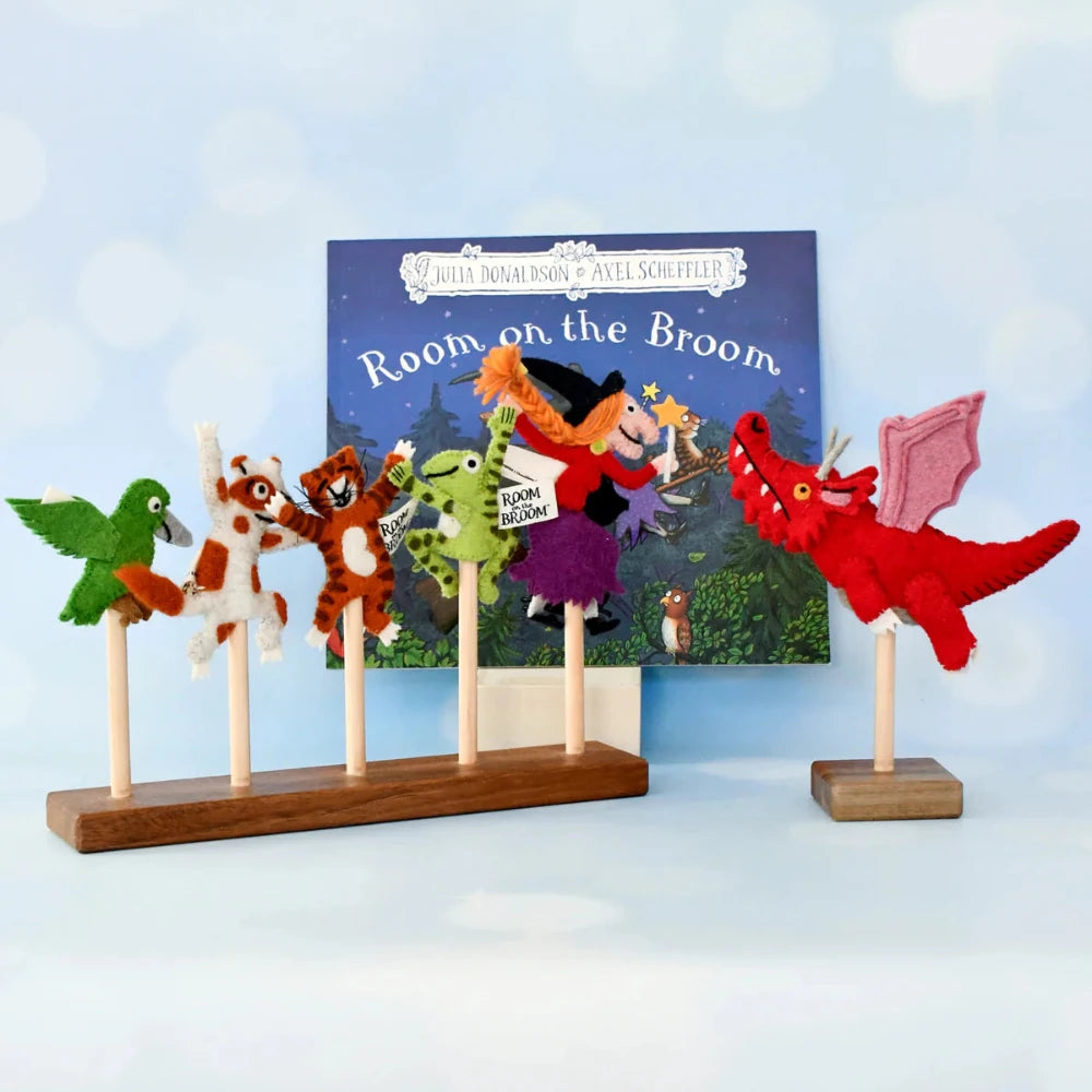 TARA TREASURES ROOM ON THE BROOM FINGER PUPPET SET