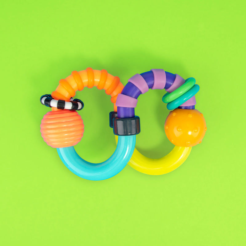 SASSY TWIST-A-ROO FLEXIBLE TEETHER RATTLE