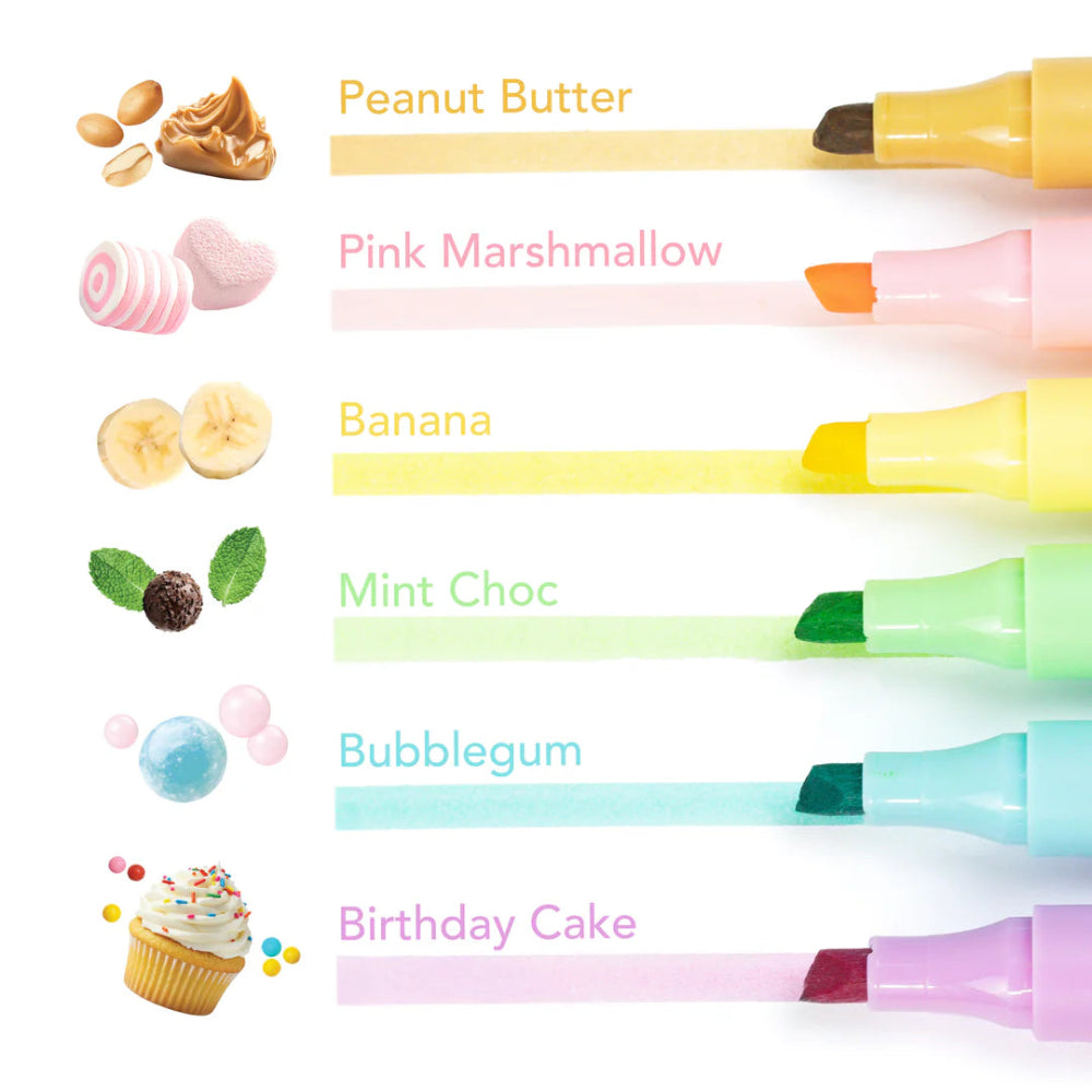 TIGER TRIBE SCENTED SUNDAE MARKERS 6 PACK