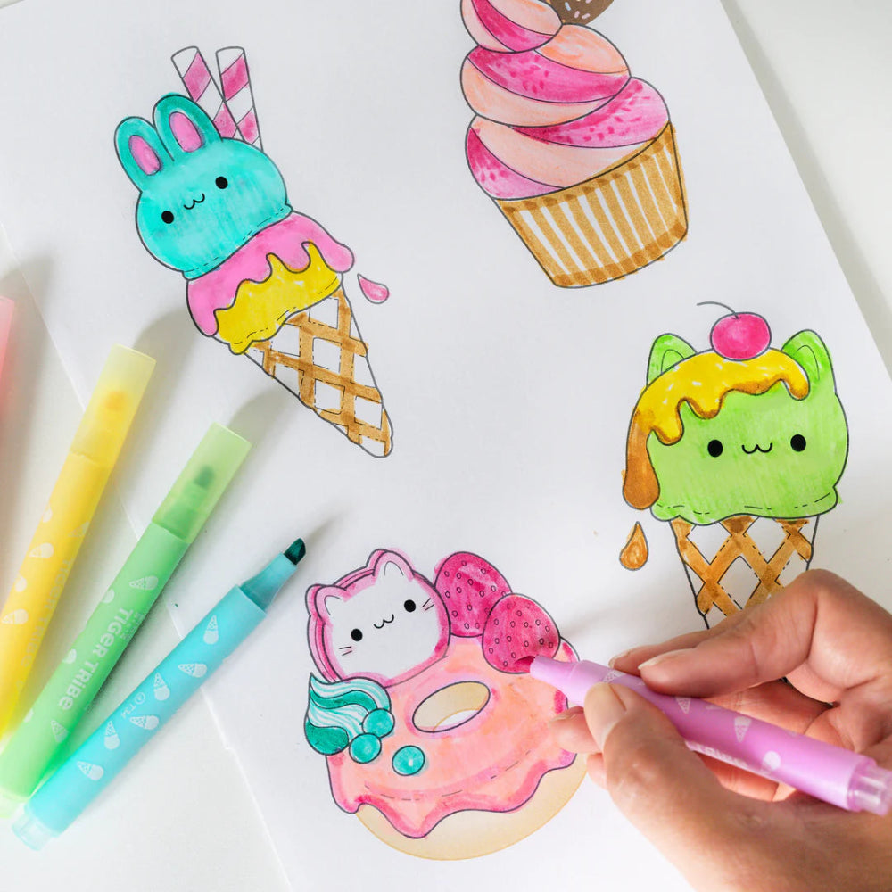 TIGER TRIBE SCENTED SUNDAE MARKERS 6 PACK