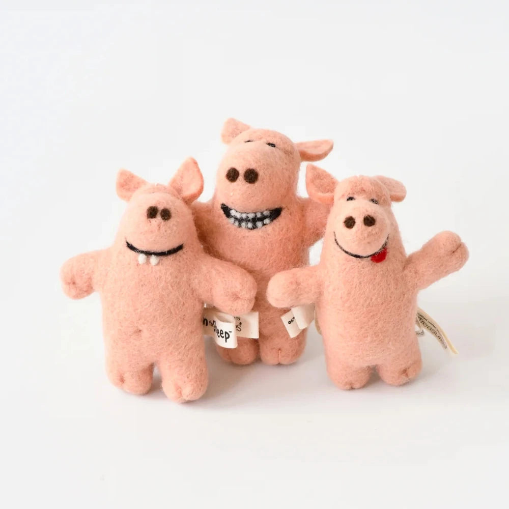 TARA TREASURES SHAUN THE SHEEP NAUGHTY PIG SET 3 PIGS