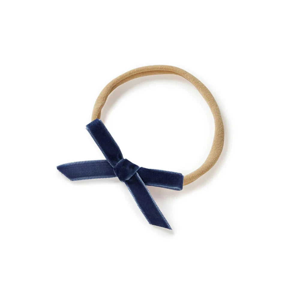 MOONLIGHT BLUE VELVET BOW