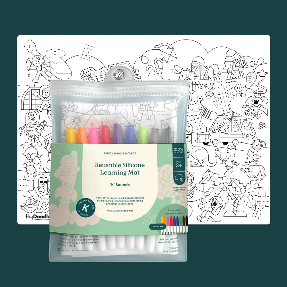 HEY DOODLE PLACEMAT K SOUNDS
