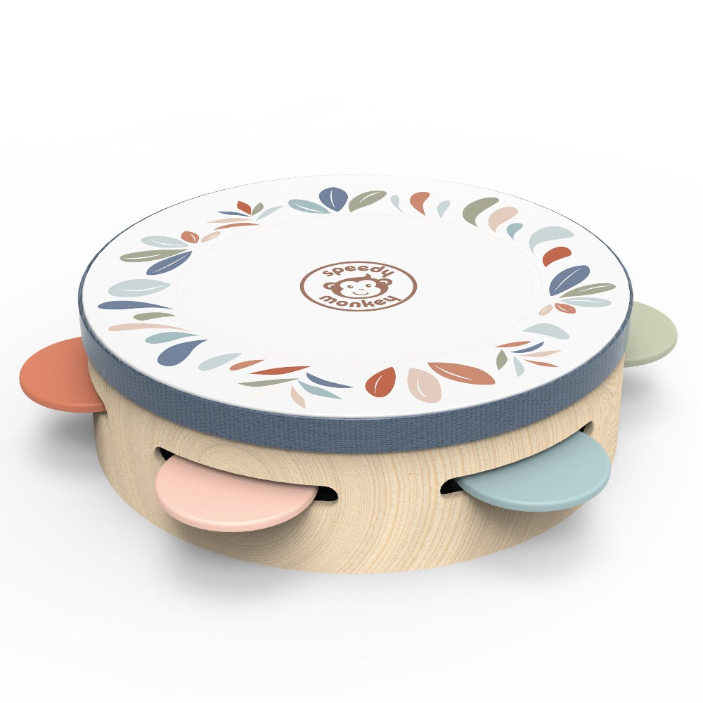 SPEEDY MONKEY WOODEN TAMBOURINE