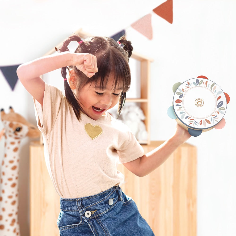 SPEEDY MONKEY WOODEN TAMBOURINE