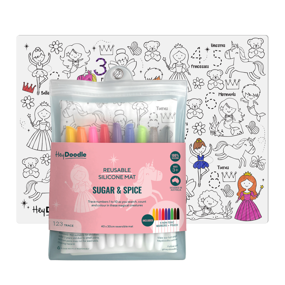 HEY DOODLE PLACEMAT 123 SUGAR AND SPICE