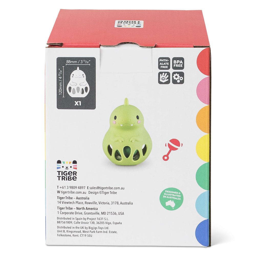 TIGER TRIBE SILICONE RATTLE DINO