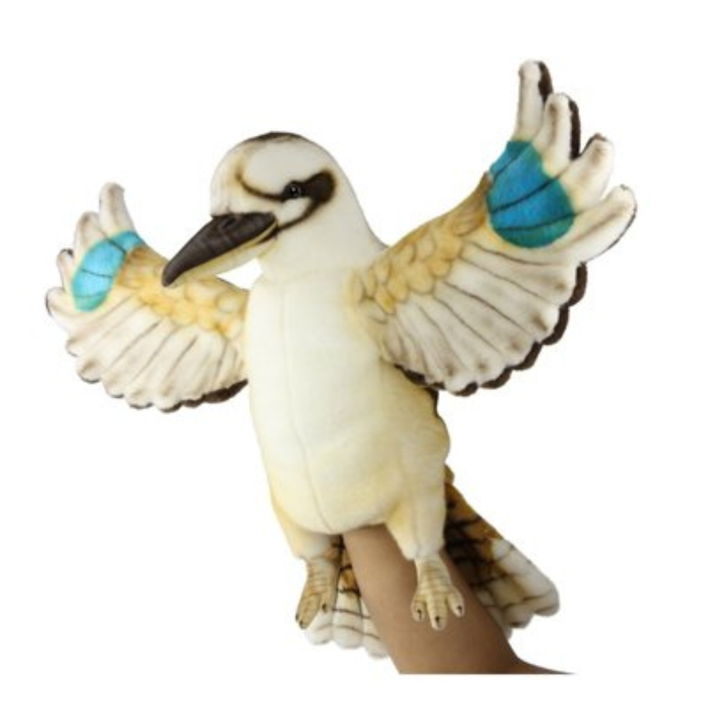 HANSA PUPPET BIRD KOOKABURRA BLUE WINGS