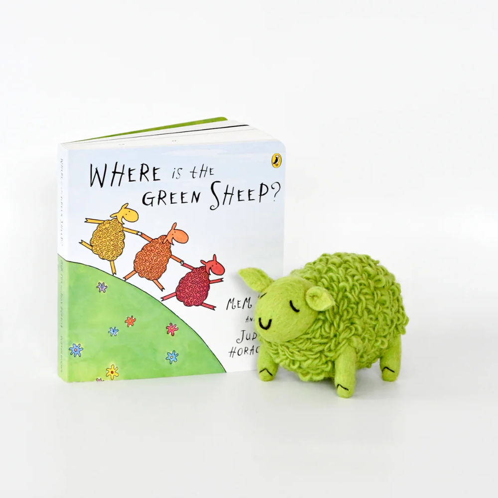 TARA TREASURES WHERE IS THE GREEN SHEEP LARGE SHEEP AND BOOK SET