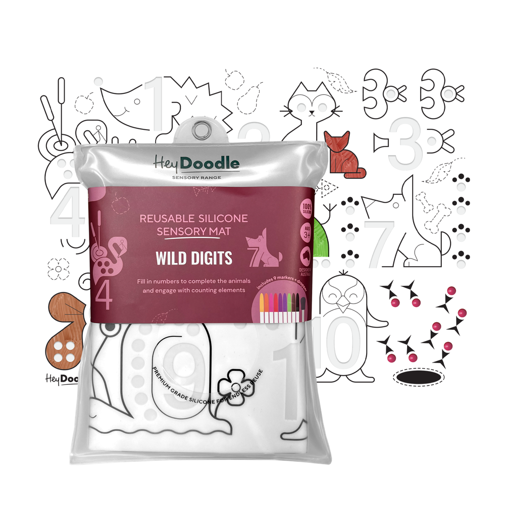 HEY DOODLE PLACEMAT WILD DIGITS