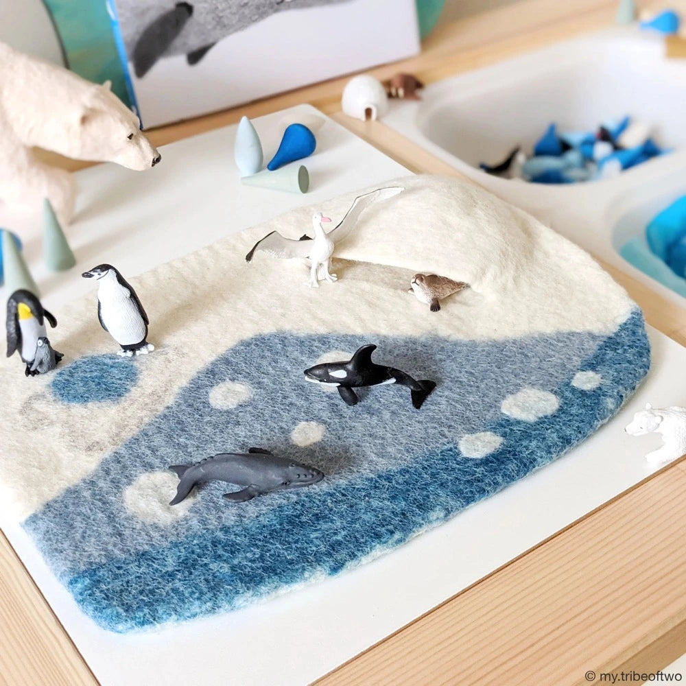 TARA TREASURES FELT ARCTIC PLAY MAT PLAYSCAPE