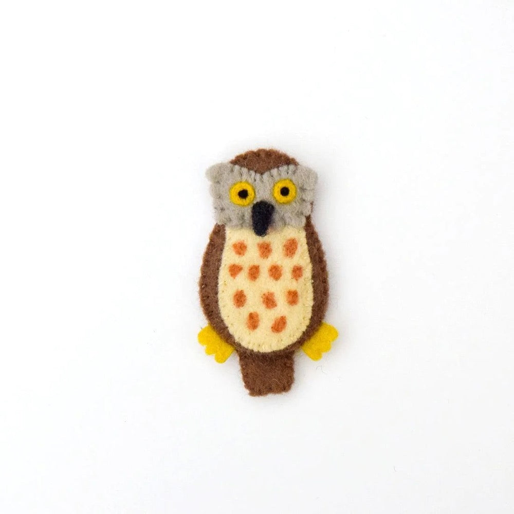 FELT FINGER PUPPETS BARKING OWL