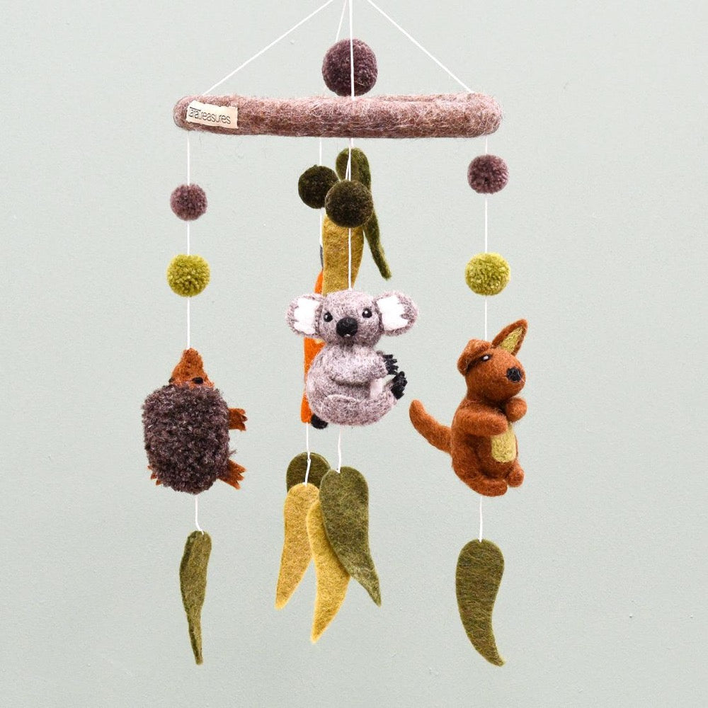 TARA TREASURES FELT COT MOBILE AUSTRALIAN ANIMIALS