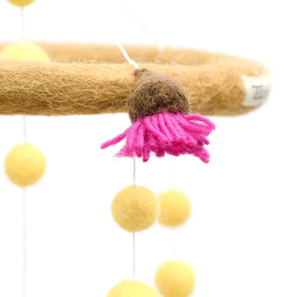TARA TREASURES FELT BABY COT MOBILE HANGING AUSTRALIAN BIRDS