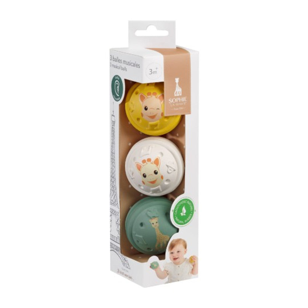 SOPHIE SENSORY MUSICAL BALLS 3PK